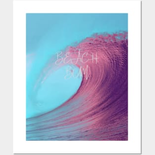 Beach bum - beautiful beach wave tshirt Posters and Art